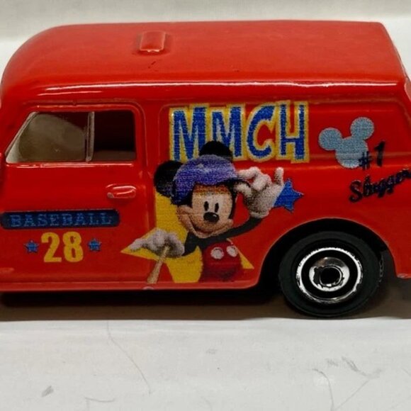 Matchbox 1965 Austin Mini Van Mickey Mouse Pluto Red MBX 1/64 Die-cast 2006 GUC - Picture 9 of 10